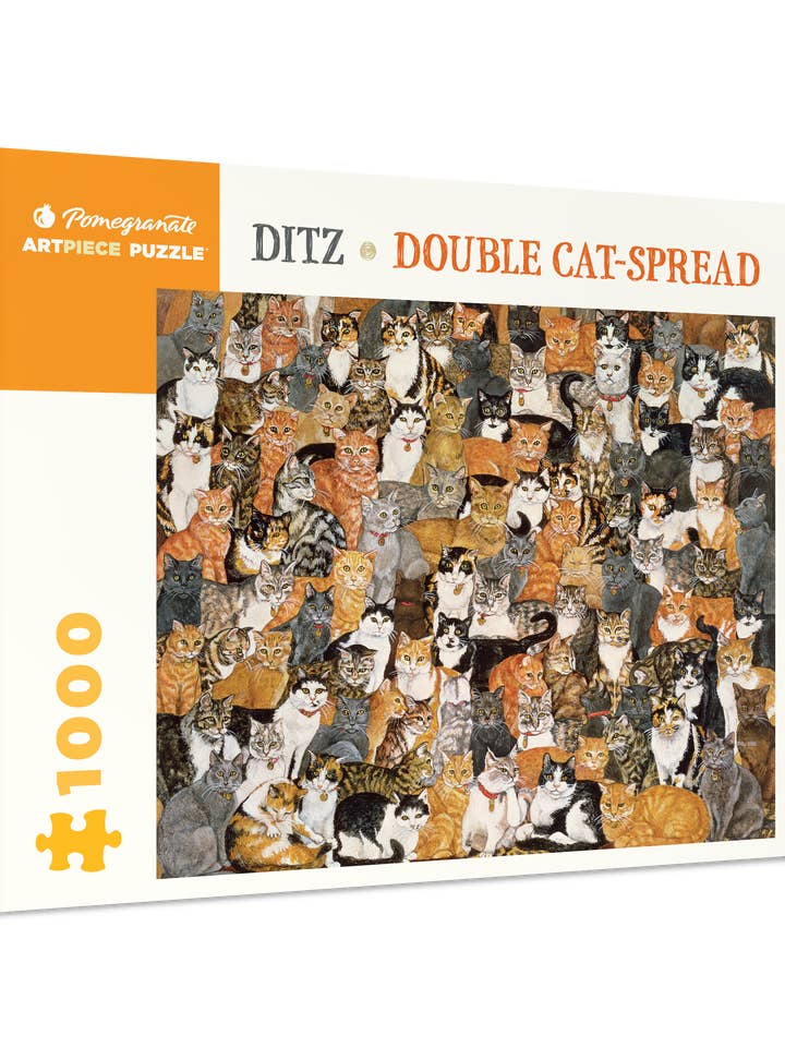 Ditz: Double Cat-Spread 1000-Piece Jigsaw Puzzle for wholesale by Pomegranate