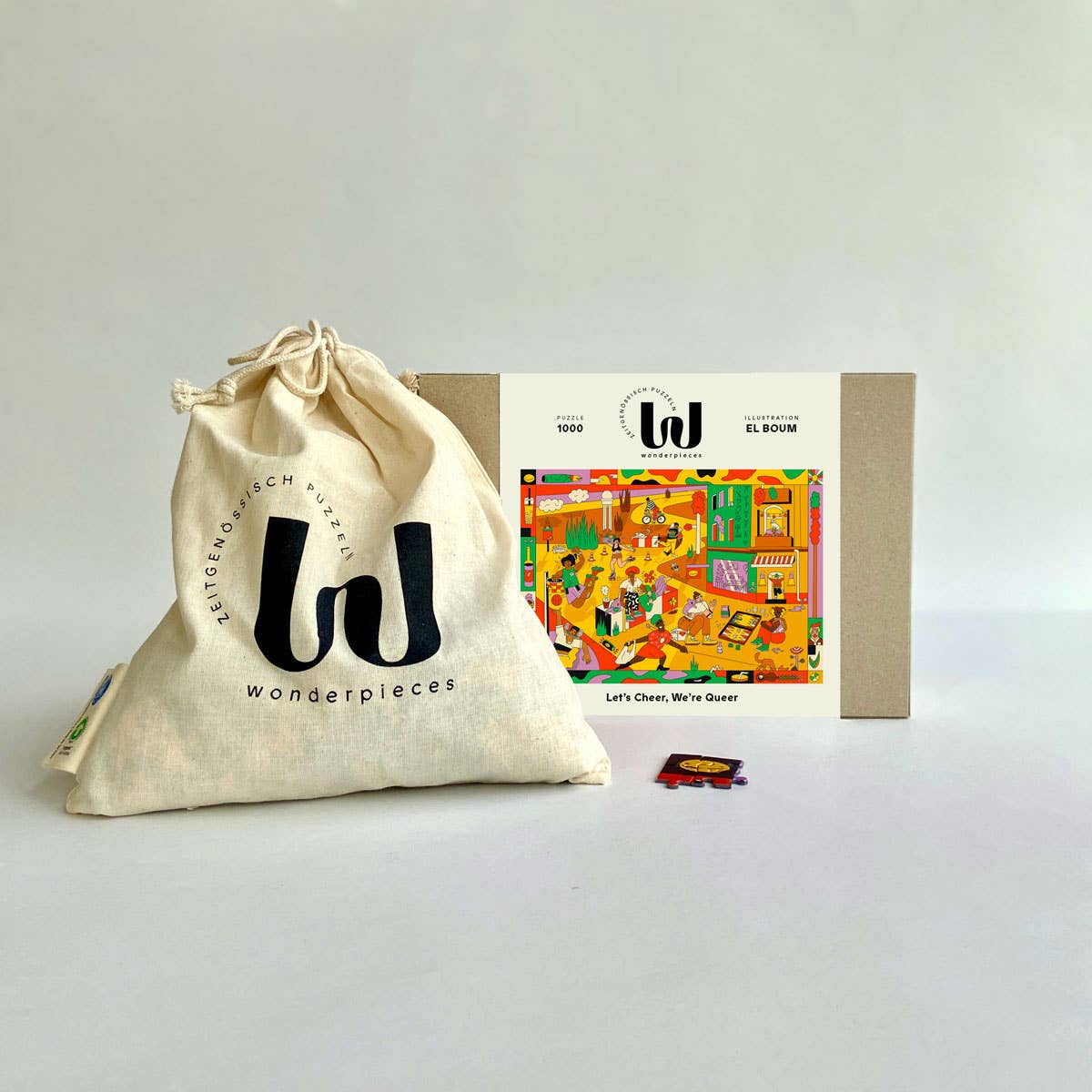 Wonderpieces - Wholesale Puzzel - Volwassene - »Let's Cheer, We're Queer« puzzel | Illustratie EL BOUM1
