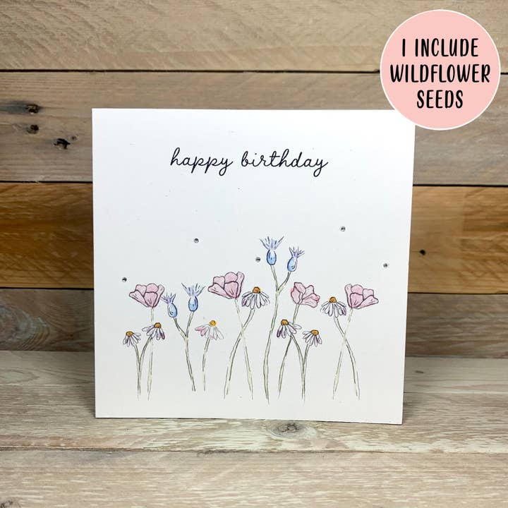 Arty Bee Designs - Wholesale Birthday card - Meadow Seeded Birthday Card