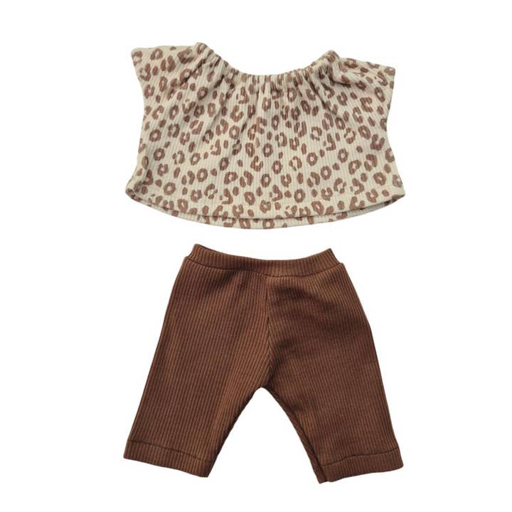 Lisette - Leopard T-shirt Legging Set for wholesale by Maman Poule et Papa Coq