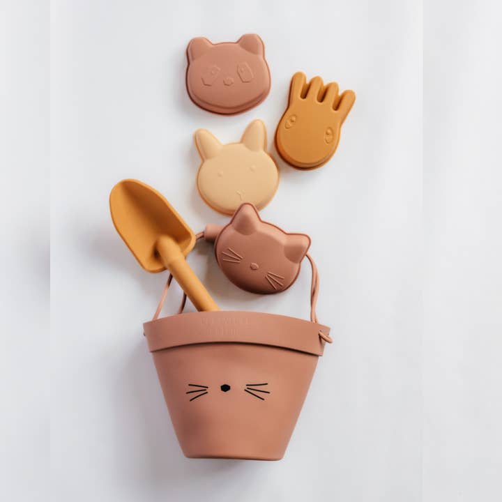 Pink Cat Bucket & Toys Set for wholesale by Classical Child