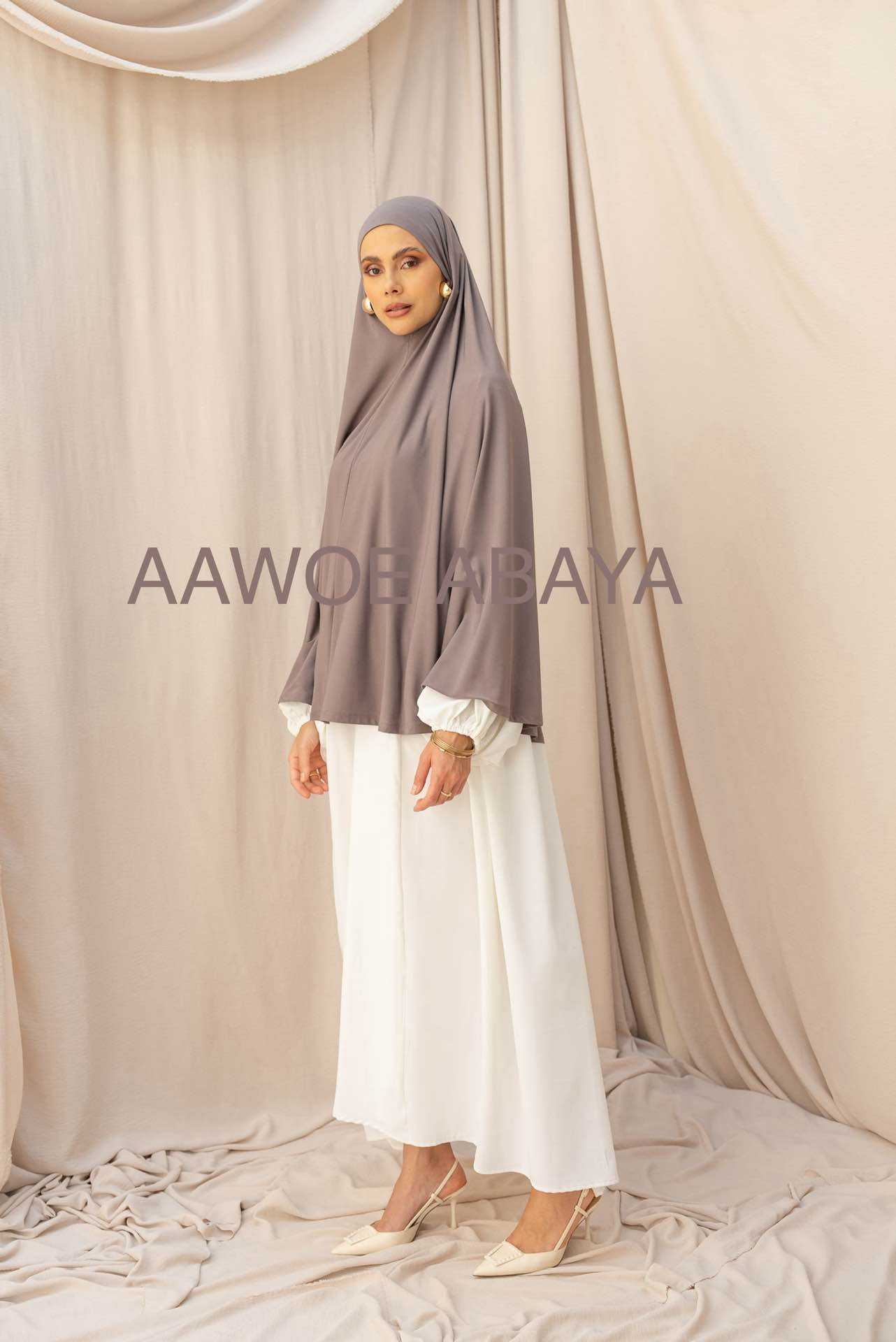 Aawoe Abaya - Wholesale Hijab - Dames - Elegante khimar met lange mouwen - 2418-KH8
