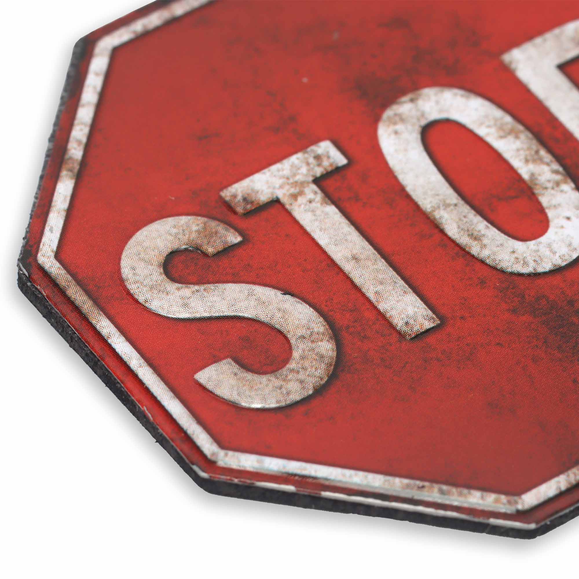 Open Road Brands, LLC - Wholesale Magnet - Stop Sign Red Embossed Tin Magnet2