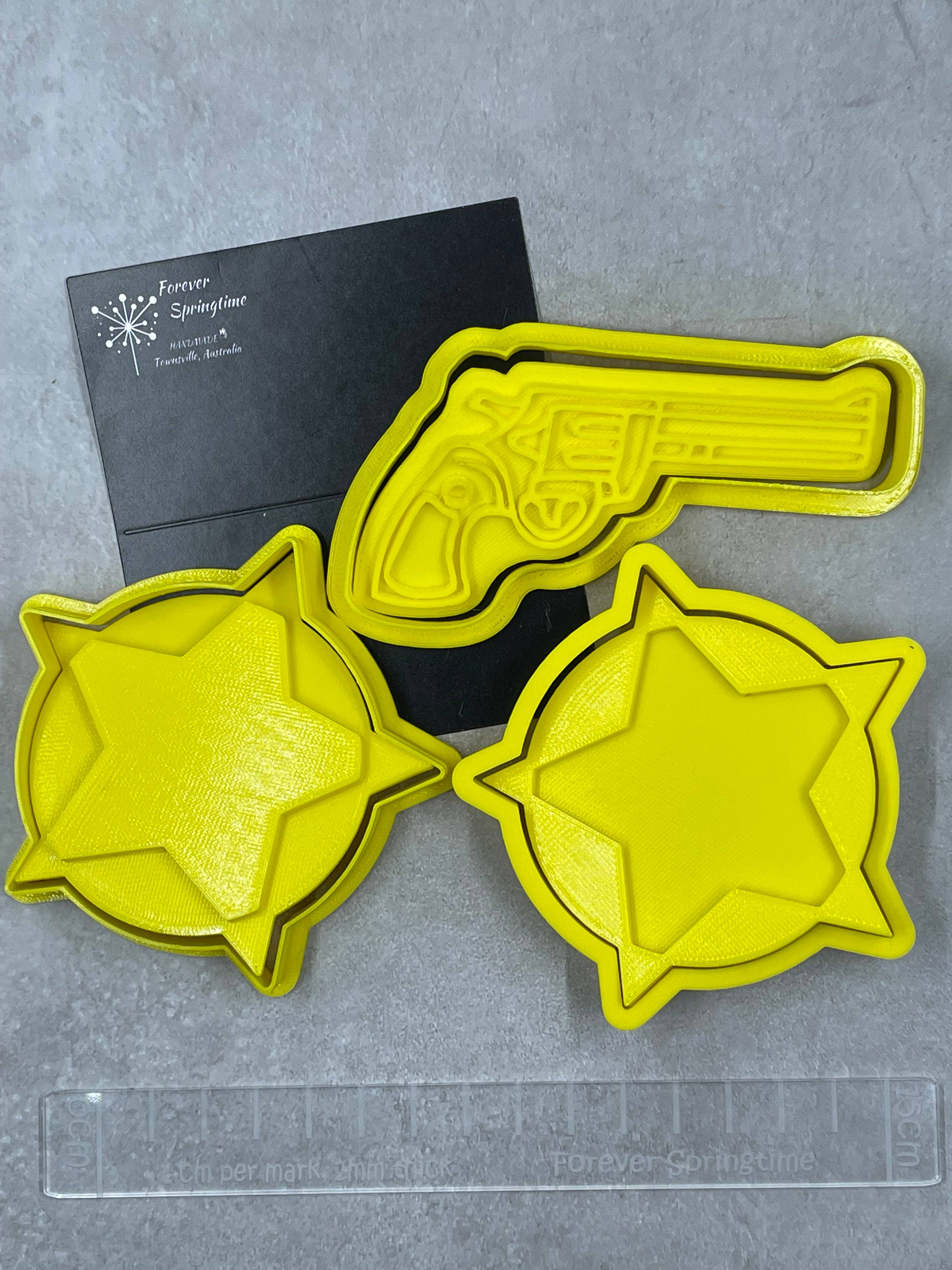 Forever Springtime - Wholesale Biscuit cutter - Country GUN Cookie Cutter and Embosser Stamp for Fondant / Polymer Clay / Clay / Plasticine2