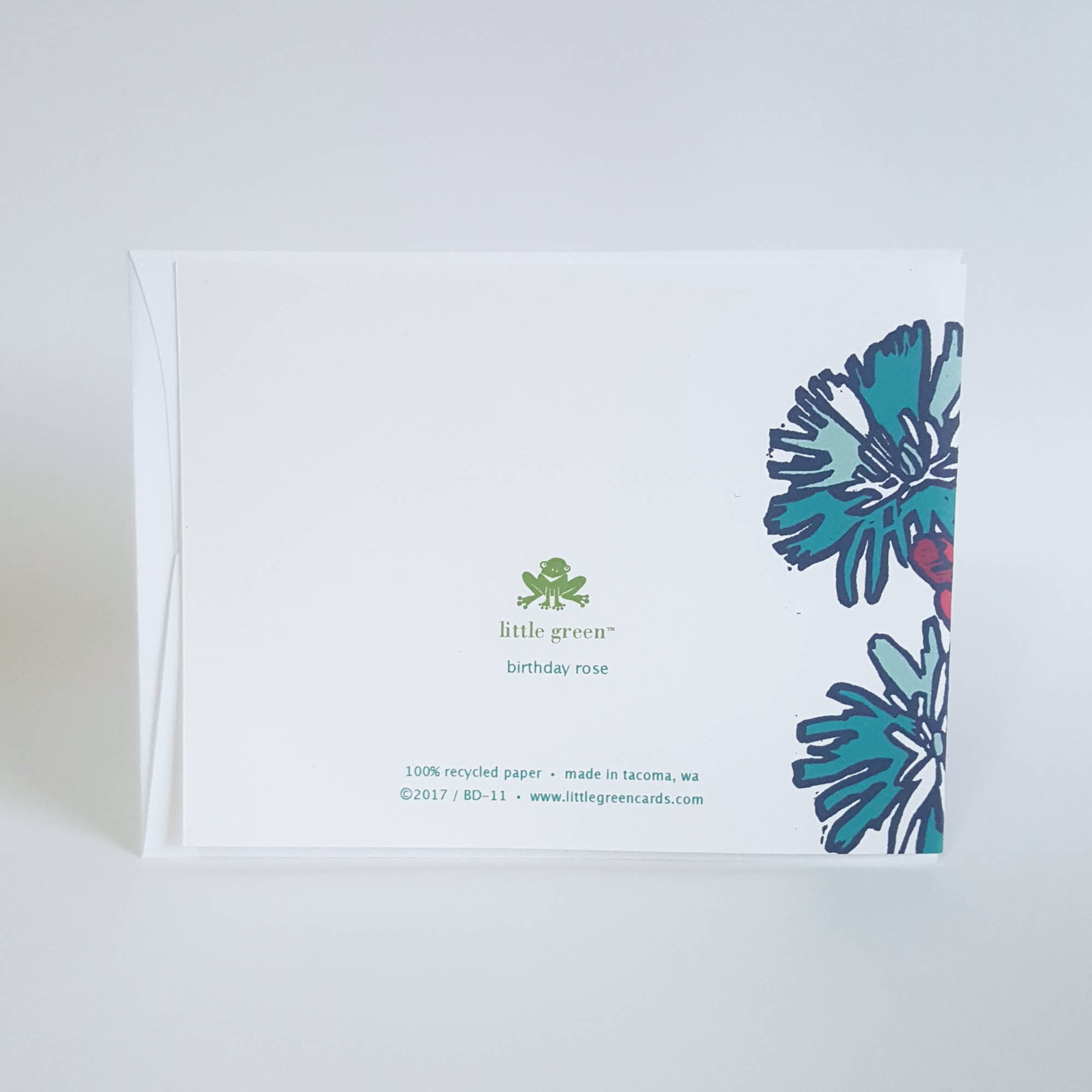 Little Green - Wholesale Birthday Card - Happy Birthday Rose Floral Greeting Card1