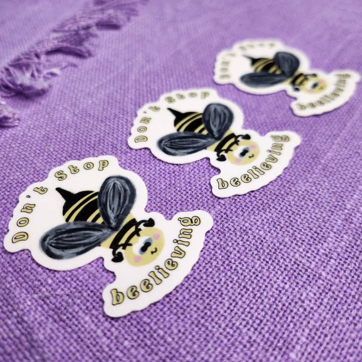 Adhesivo de vinilo de Christian Bee, Don't Stop Believing, Believer para venta al por mayor de Let Love Be My Motive Studio