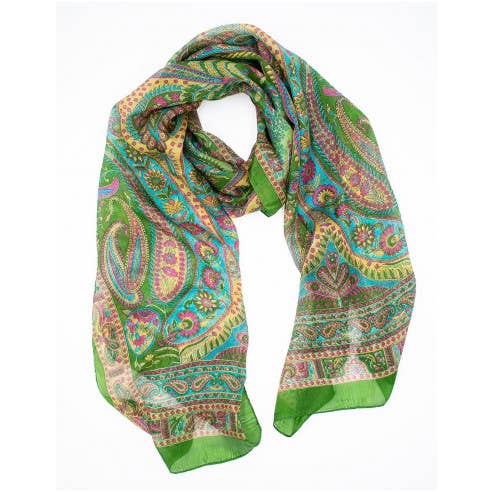 Green Silk Scarf for wholesale on Faire