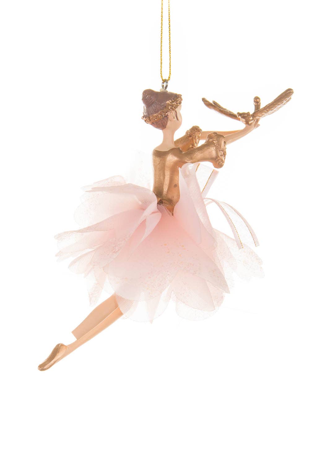 Starlight Collection - Wholesale Ornament - Pink/Gold Fairy Ballerina Ornament with Dragonfly1