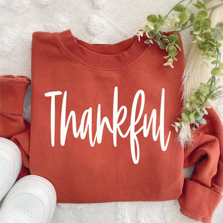 Camisola Gráfica de Outono - Agradecido por atacado de Southern Attitude Designs Inc