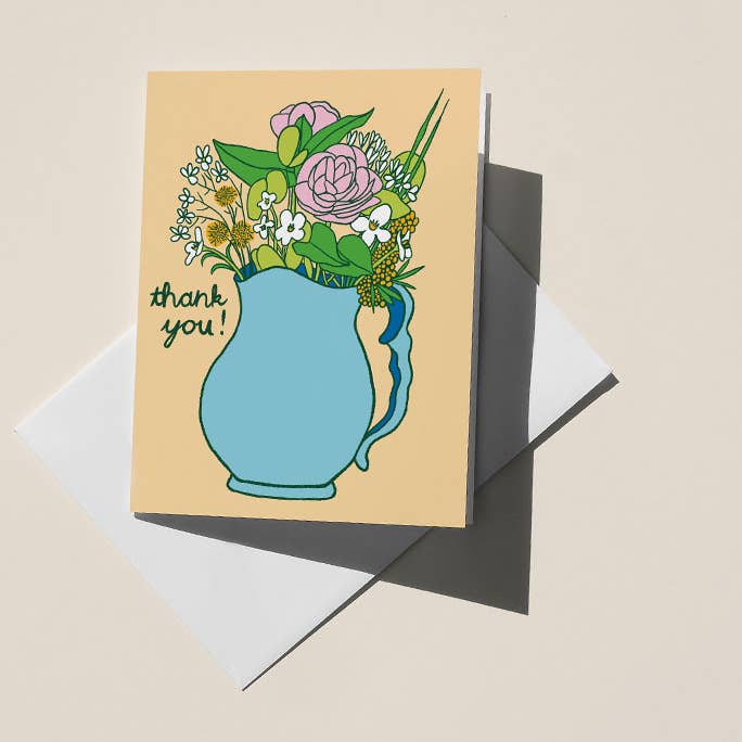 Thank You Flowers, A2 Greeting Card for wholesale by Christine Witmore