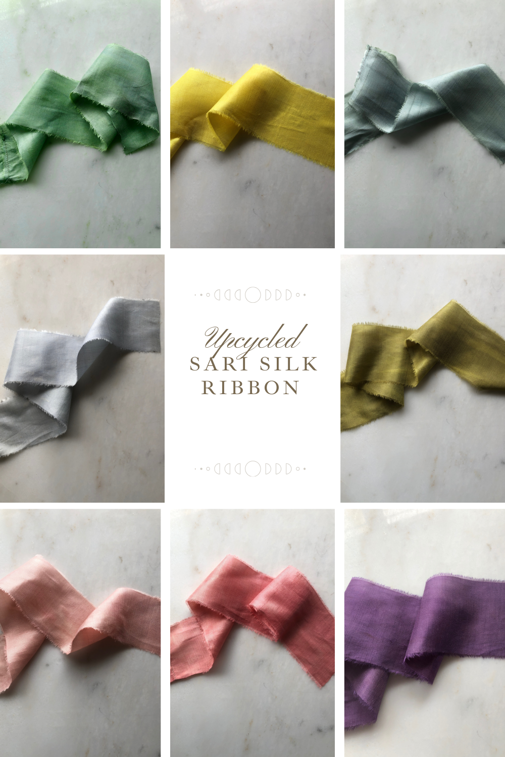 Nettle & Silk - Wholesale Ribbon – Gift wrapping - Upcycled Wide Silk Sari Ribbon2