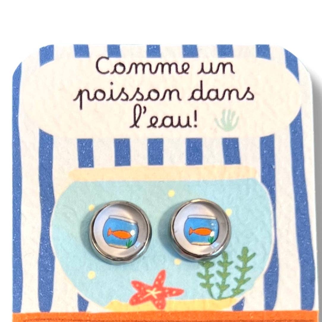 Dans l'Air du Temps Bijoux - Wholesale Earrings - Kids - Children's Fish Earrings / Like a Fish in Water3
