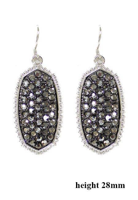 MiMi Wholesale - Wholesale Dangle Earrings - VE1550 Pave Rhinestone Oval Hexagon Drop Earrings12