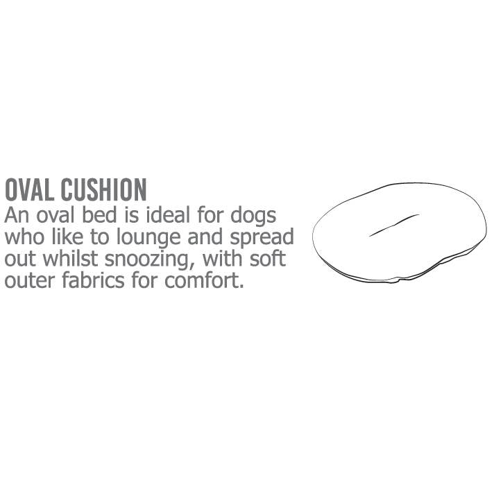 Ancol Pet Products Ltd - Wholesale Pet Bed - Dog - Sleepy Paws Oatmeal & Check Oval Cushion
