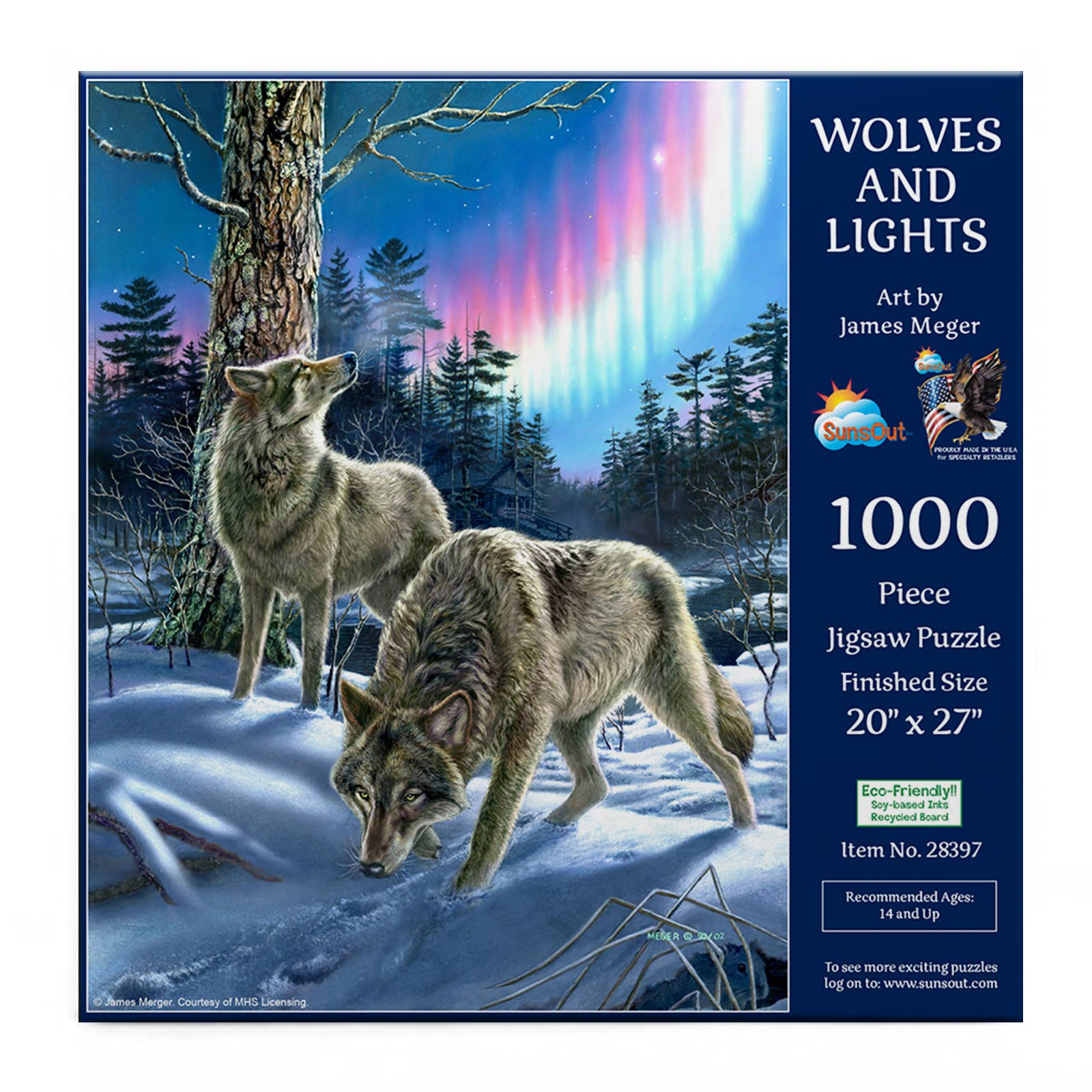 SunsOut - Wholesale Puzzle - Adult - 0269 Wolves and Lights 1000 Pc2