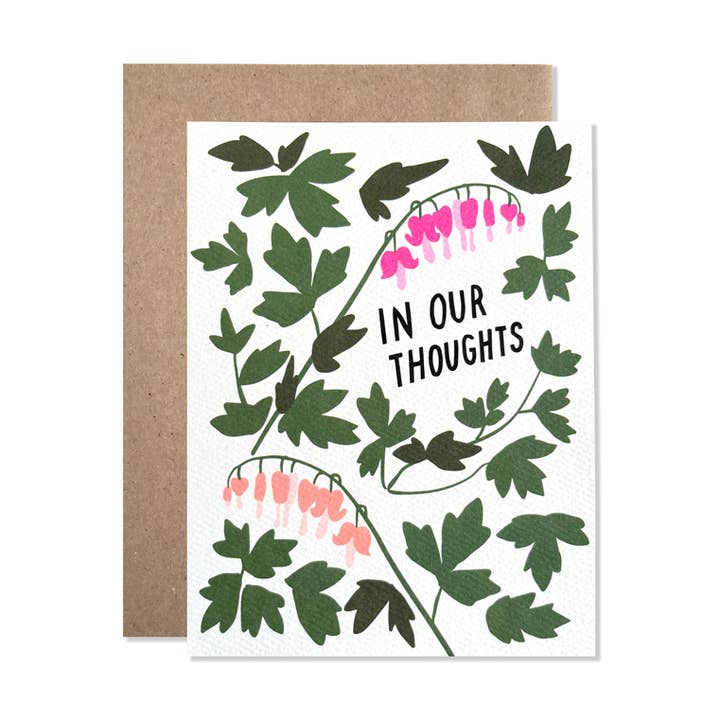 In Our Thoughts Bleeding Hearts for wholesale by Hartland Cards