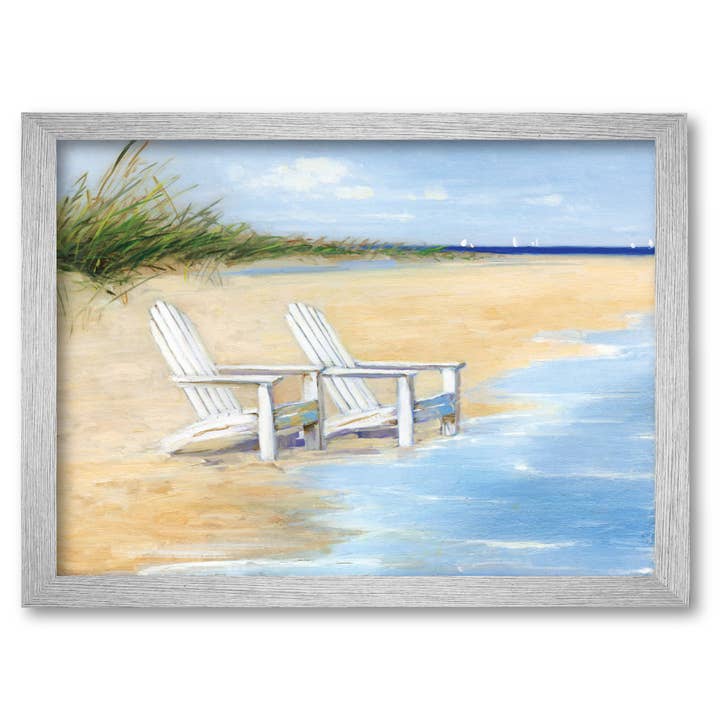 Courtside Market - Wholesale Kunstprint - Waterzicht canvas met lijst werk