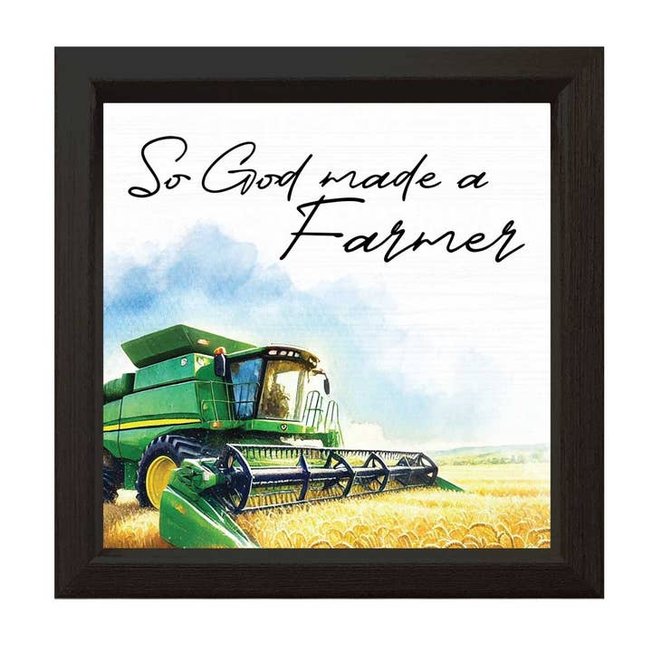 So God Made A Farmer - JD | Panneau en bois pour la vente par Pinetree Innovations