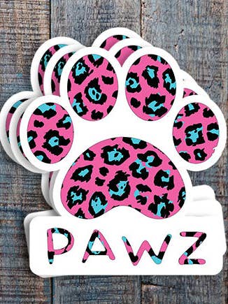 Pink Cheetah Vinyl Sticker for wholesale by PAWZ