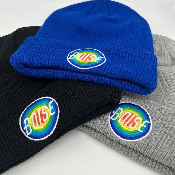 Boise Bullseye! Beanies (3-Color Options) for wholesale by Tree City Stickers