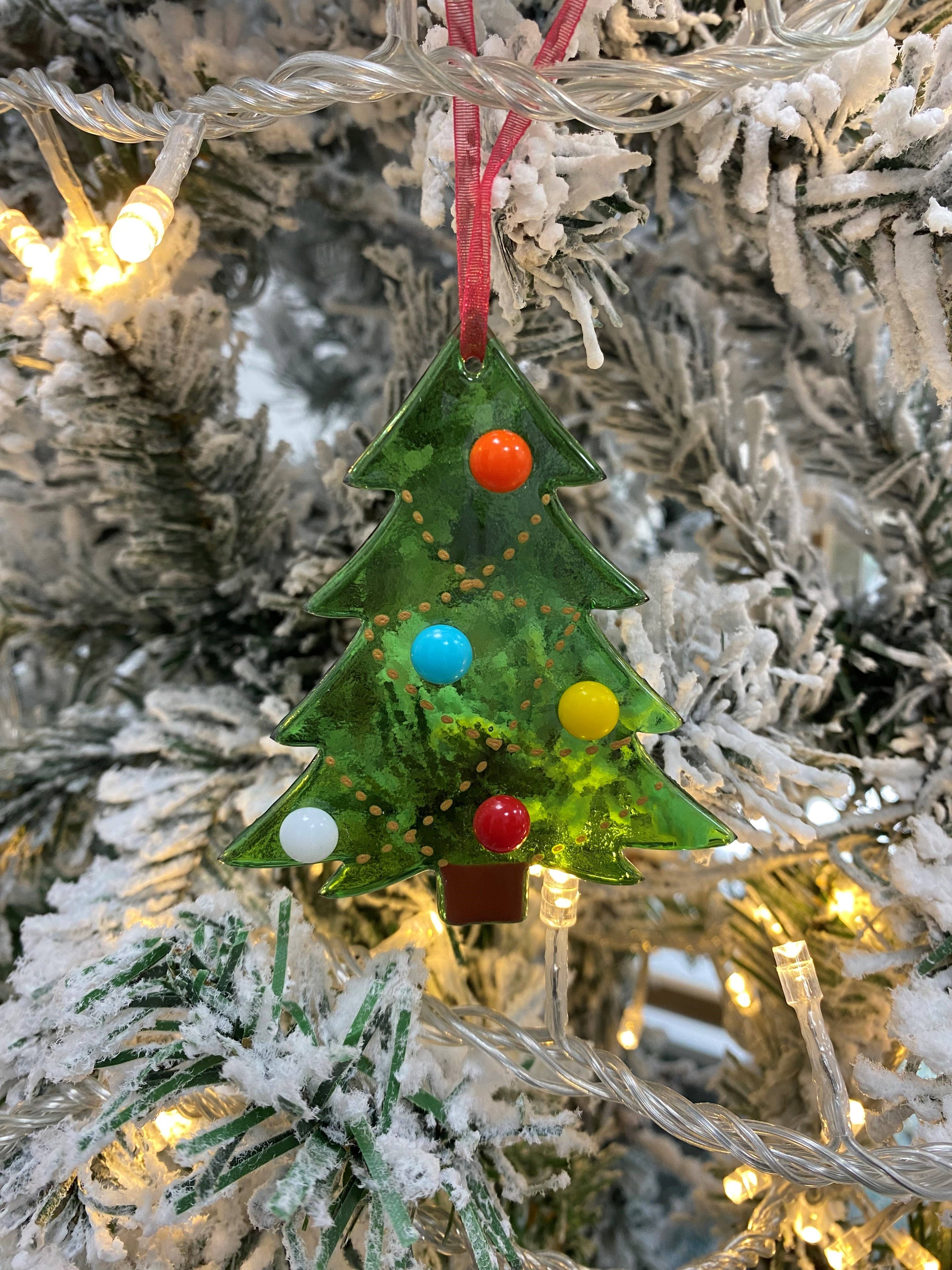 Pam Peters Designs – Großhandel Verzierung – Handgefertigter Christbaumschmuck aus geschmolzenem Glas (groß)1
