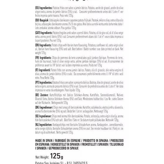 Chips Sarriegui - Wholesale Chips - IBERIAN HAM FLAVORED POTATO CHIPS 40 g4