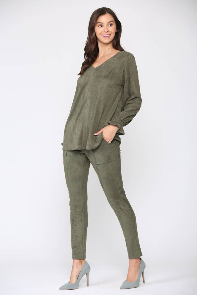 Joh Apparel - Wholesale Blouse - Women's - Abigail Stretch Suede Top20