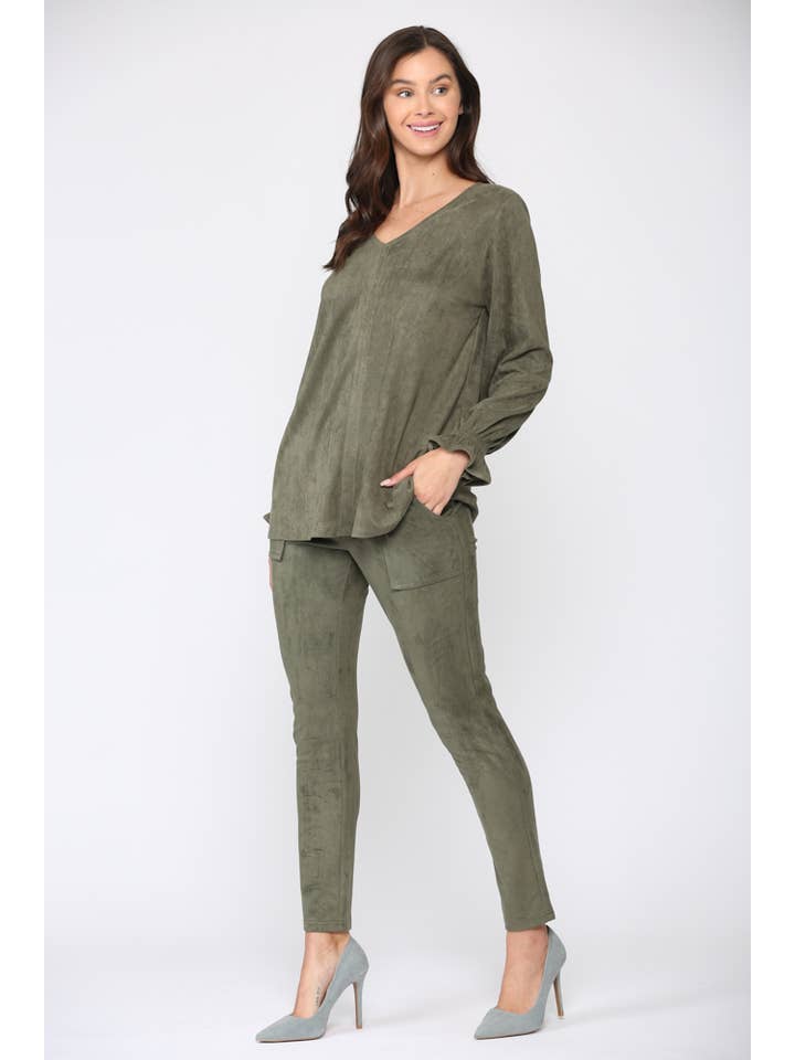 Joh Apparel - Wholesale Blouse - Women's - Abigail Stretch Suede Top22