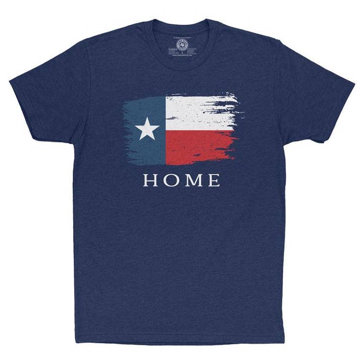 Texas Distressed Flag "Home" T-Shirt for wholesale by Lone Star Roots