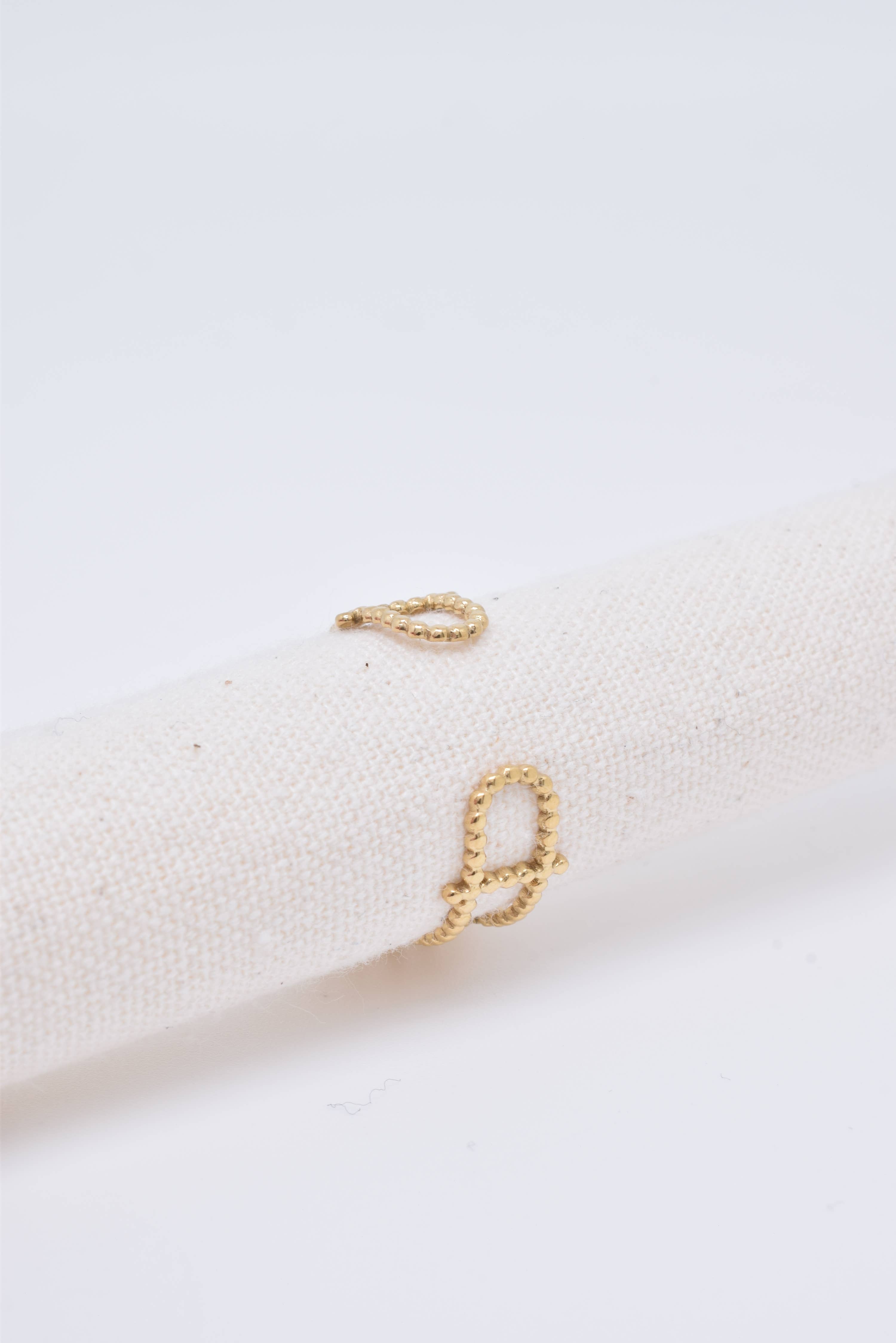 Kapyco – Engroshandel Solitairering – Justerbar ring i gulddæmpet rustfrit stål med hvid jade BG310059OR1