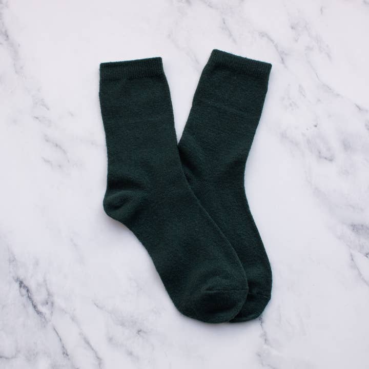 Tiepology - Wholesale Socks - Women's - Women's Solid Wool Cashmere Blend Socks