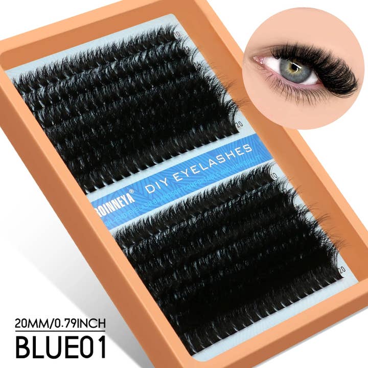 Hair Imports NYC - Wholesale False/Fake Eyelashes - Fluffy Lash Clusters - D/DD Curl Wispy Individual DIY Eyelash Extensions