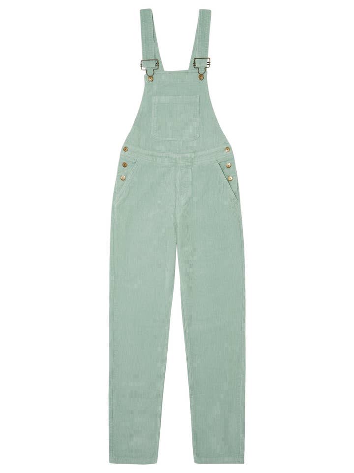 Adult Mint Chunky Cord Dungarees for wholesale by Dotty Dungarees
