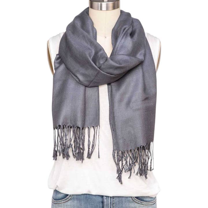 Grande écharpe pashmina en soie mélangée pour la vente par LA Jewelry Plaza