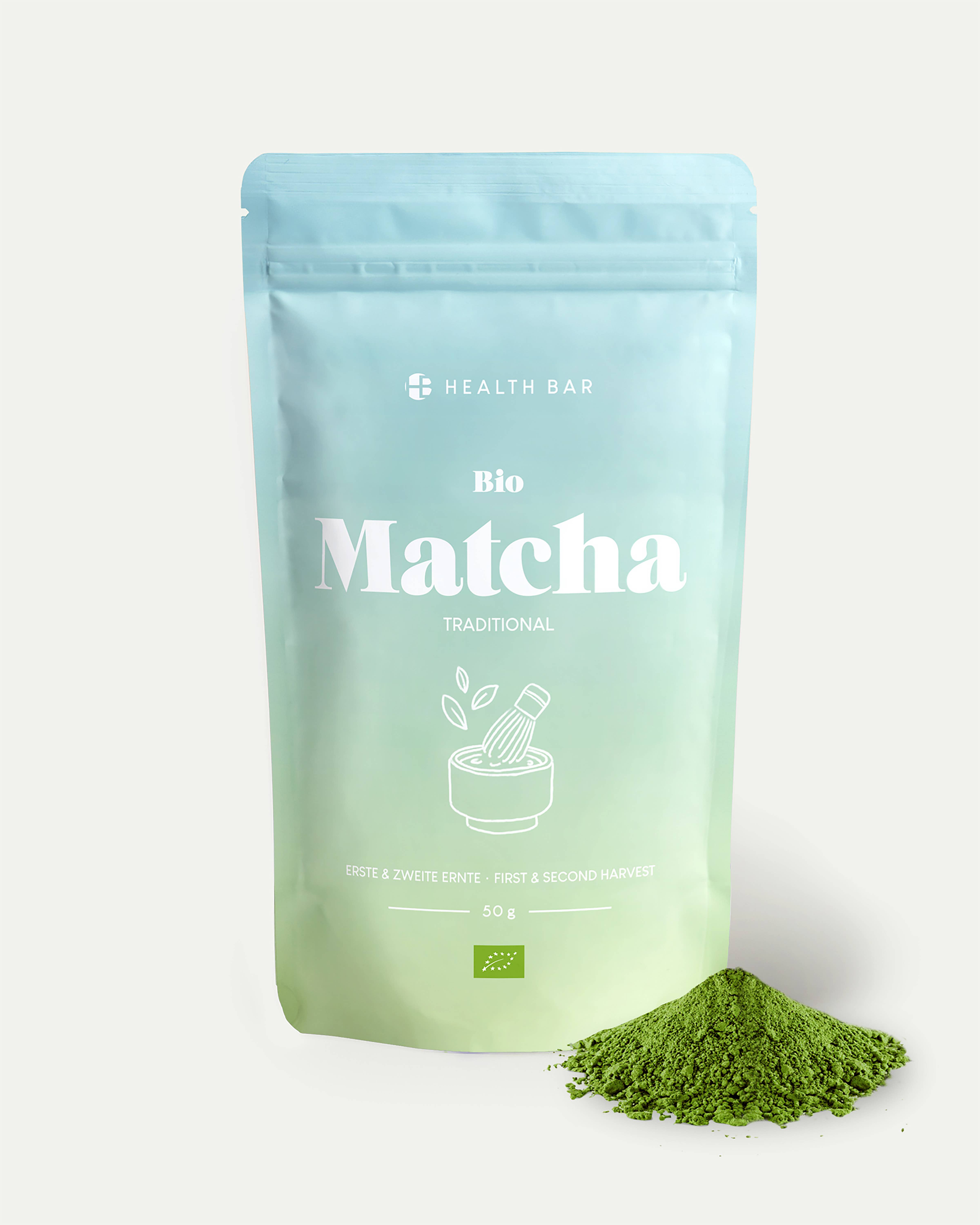 Health Bar – Großhandel Gesundheits-/Entgiftungstee – Bio - Matcha Tee Traditional 50 g1