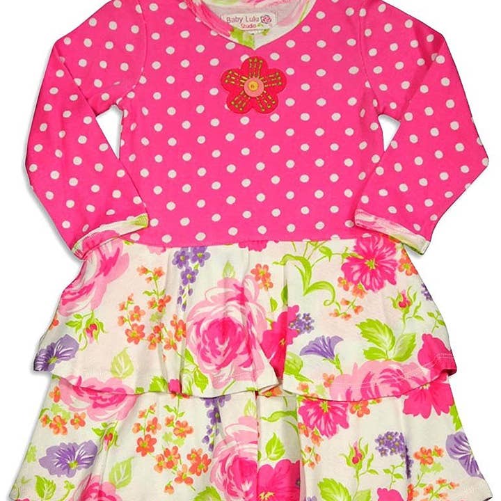 Baby Lulu - Baby Girls Long Sleeve Ana Dress for wholesale by Eastern Off Price