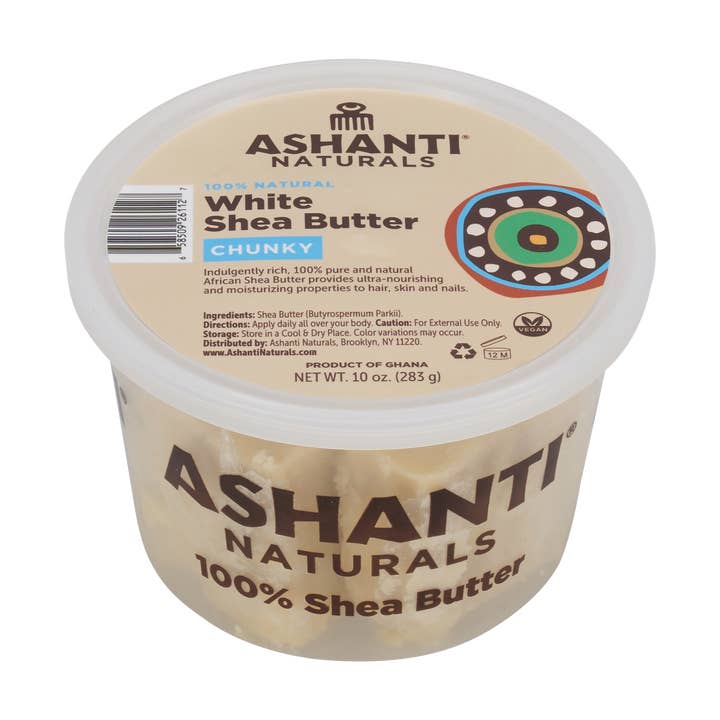 Unrefined African Chunky White Shea Butter - 10 oz. for wholesale by Ashanti Naturals