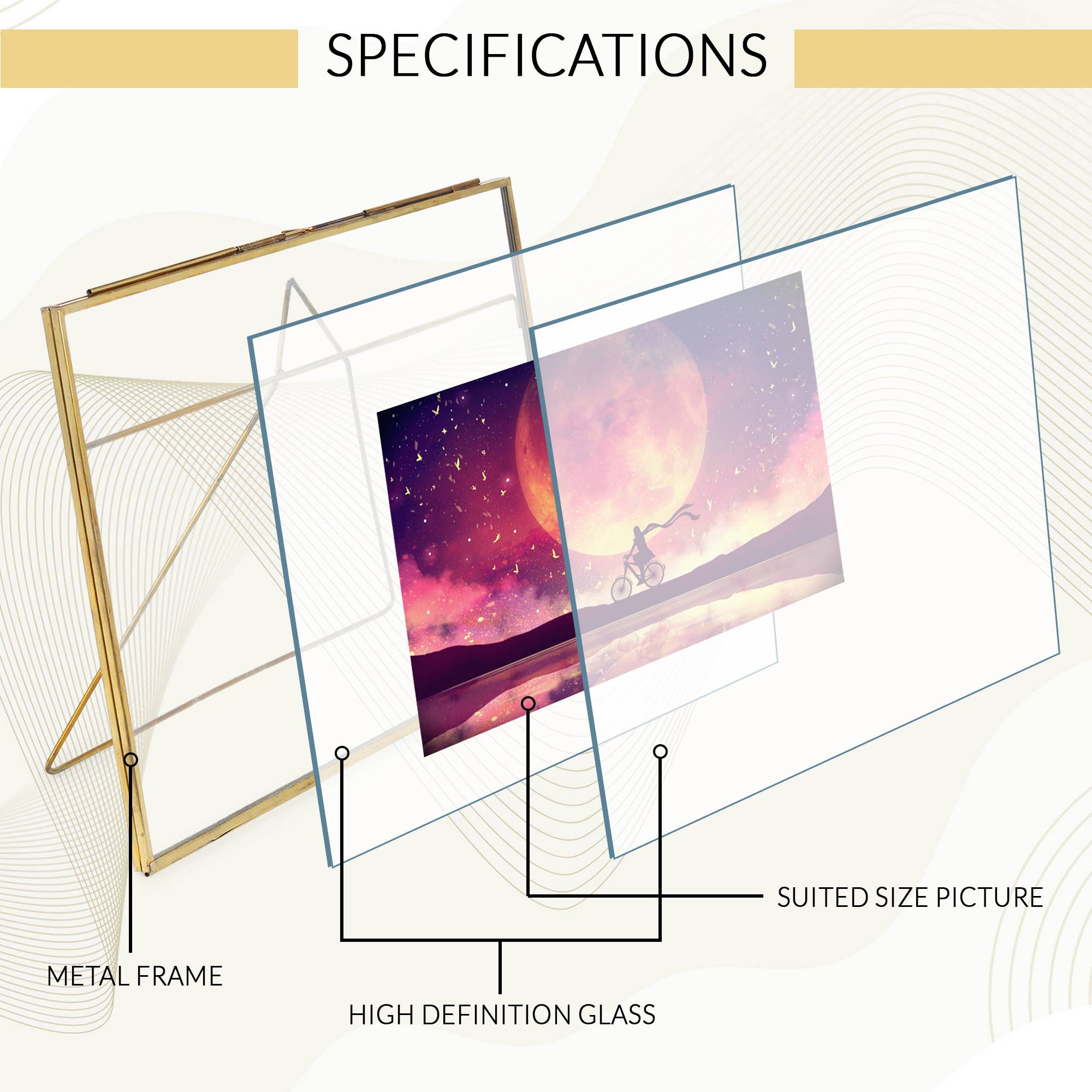 Alza - Wholesale Picture Frame - Hande made Brass antique stand Photo frame Landscape7