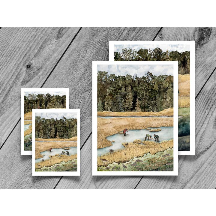Jill Pelto Art - Wholesale Art Print - Coastal Marsh New England Art Print Set