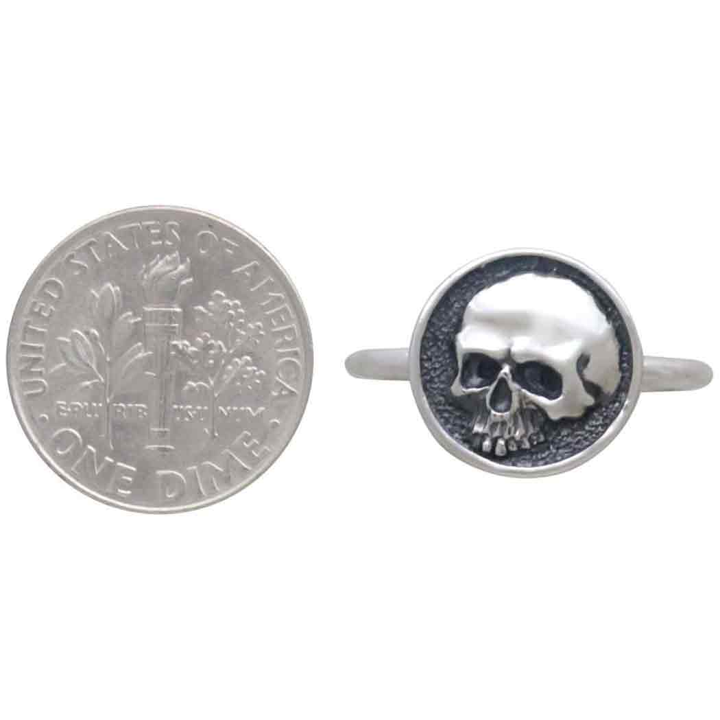Nina Designs - Wholesale Signet Ring - Sterling Silver Shadow Box Skull Ring2
