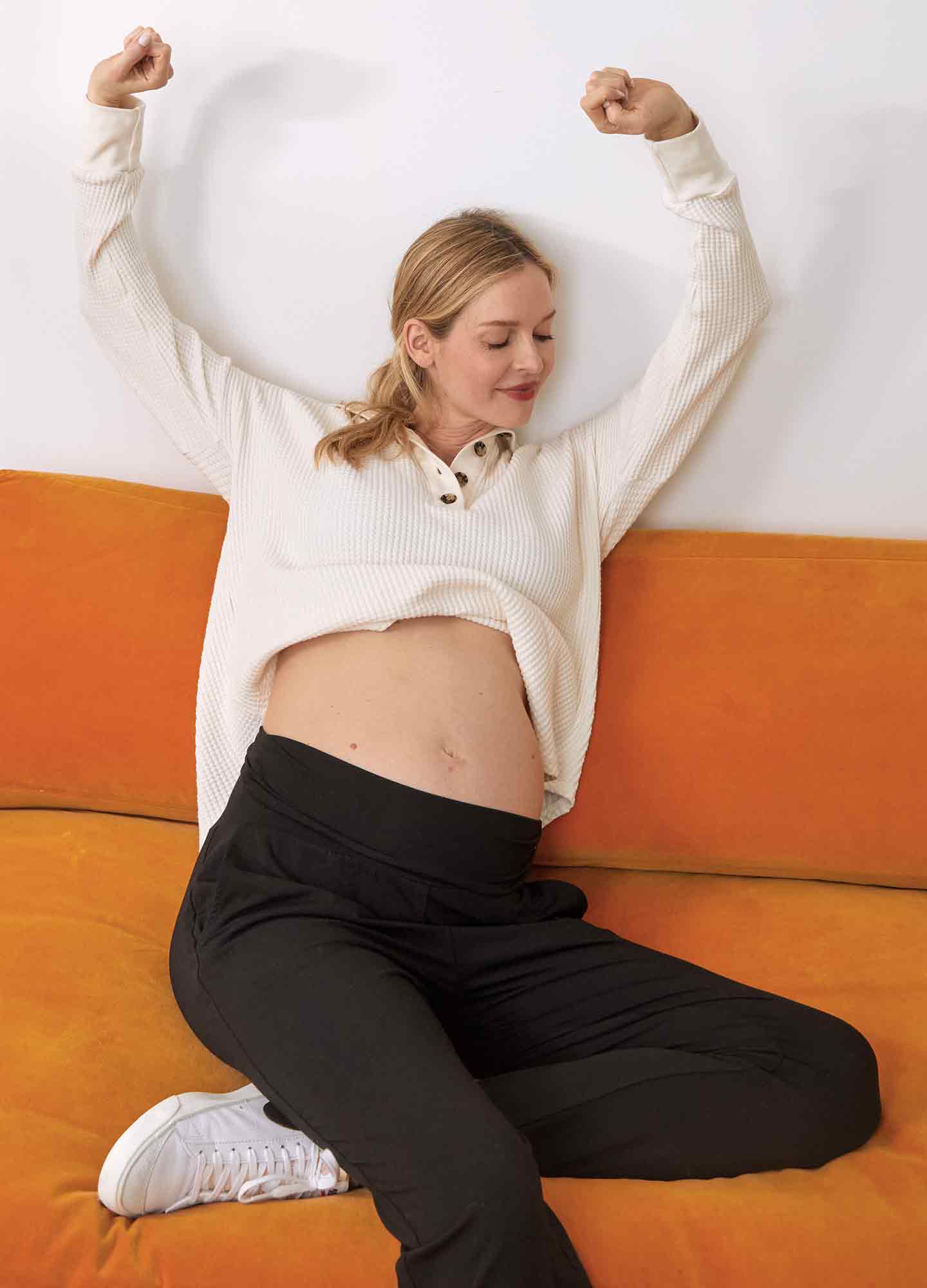 Black The Over/Under Easy Maternity Pant for wholesale on Faire4