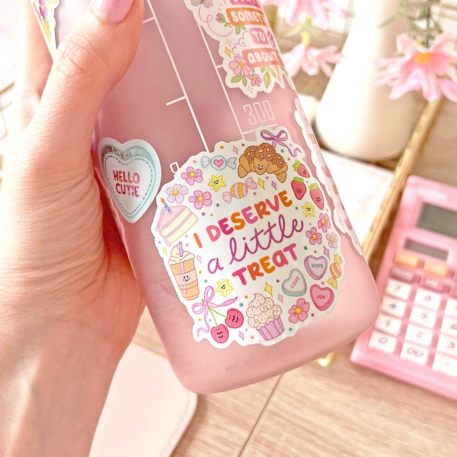 The Rosy Redhead - Wholesale Sticker - I Deserve A Little Treat Positive Cute Waterproof Sticker2