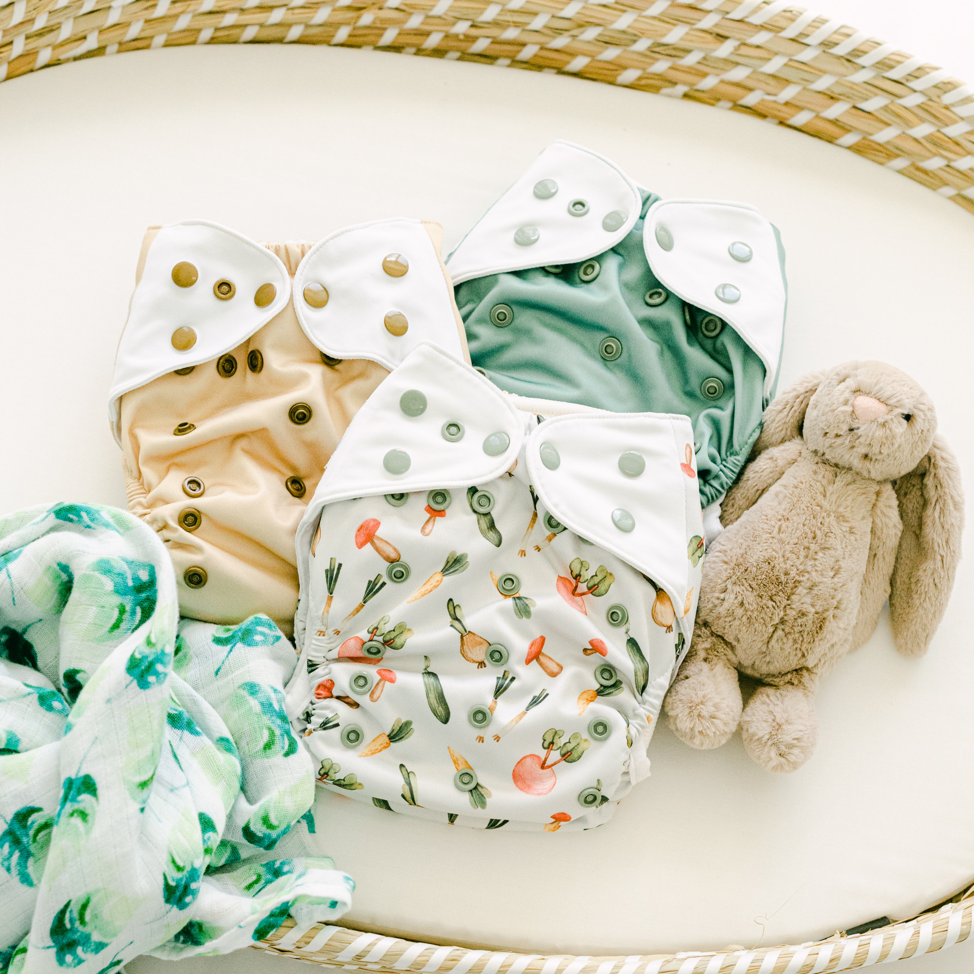 Just Peachy - Wholesale Nappy (cloth) – Baby - Cloth Diapers Nature Collection Single Set -Farmer's Market10
