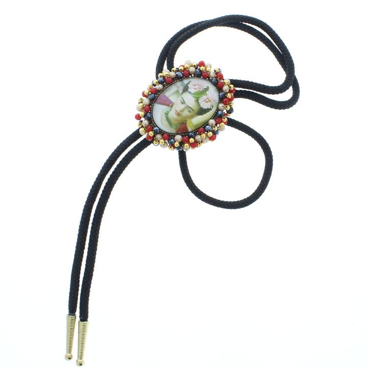 Llama de Frida – Corbata de Bolo con Cuentas y Diapositiva de Retrato Regio para venta al por mayor de HHH Designs