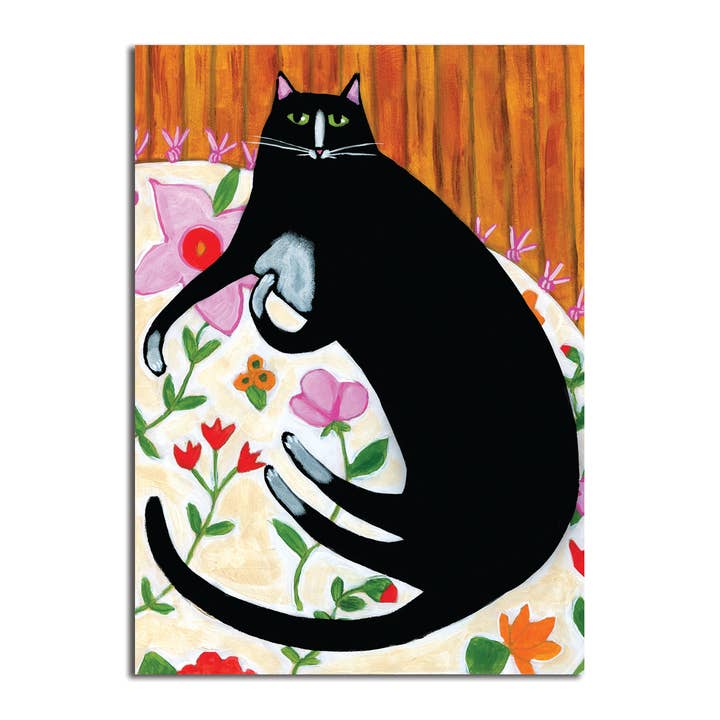 Kat på tæppe fødselsdagskort for engroshandel hos Allport Editions