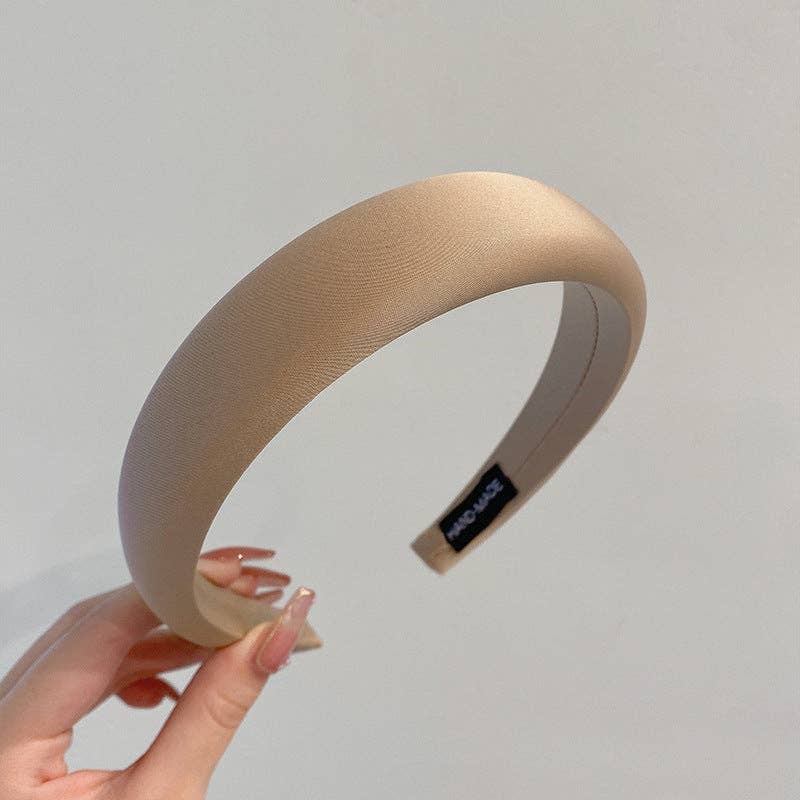 Dipped Shop - Wholesale Fashion Headband - Women's - Solid Color Sponge Padded Satin Headbands DP25B8663
