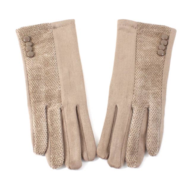 Pretty Persuasions - Wholesale Gloves - Women's - A22049 4 Buttons Half/Half Gloves4