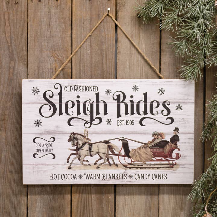 The Hearthside Collection – Engroshandel Skilt – Gammeldags slædeture Barnwood Look-skilt1