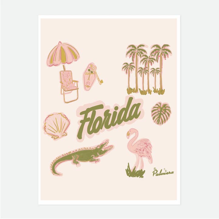 Florida Art Print / Florida for wholesale by The Palmera Design Studio