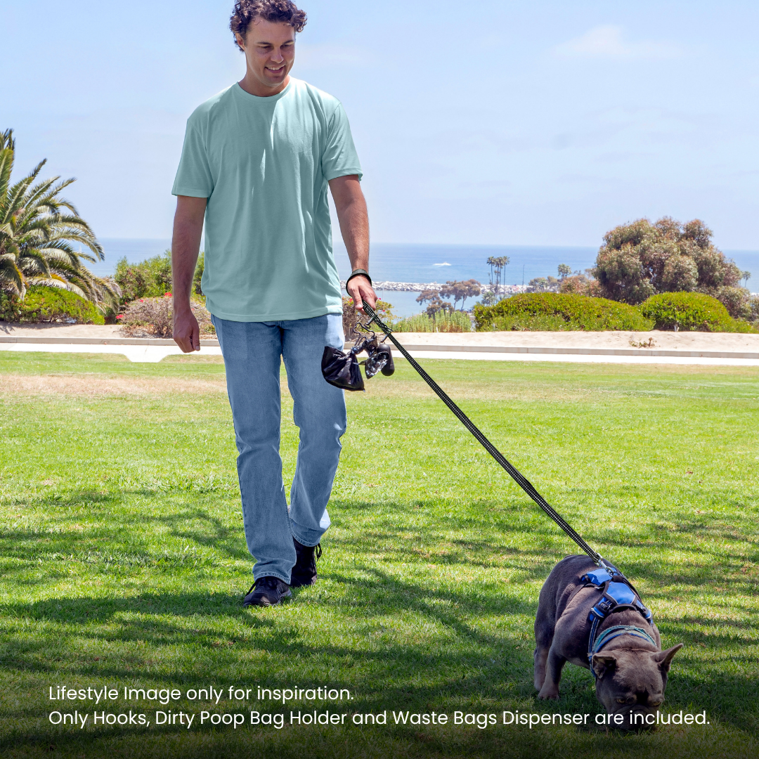 StitchLeash - Wholesale Pet Leash - Dog - StitchLeash® Bryce Clip & Go™ Flat Nylon Leash – Black | 6 ft | 24 per case9